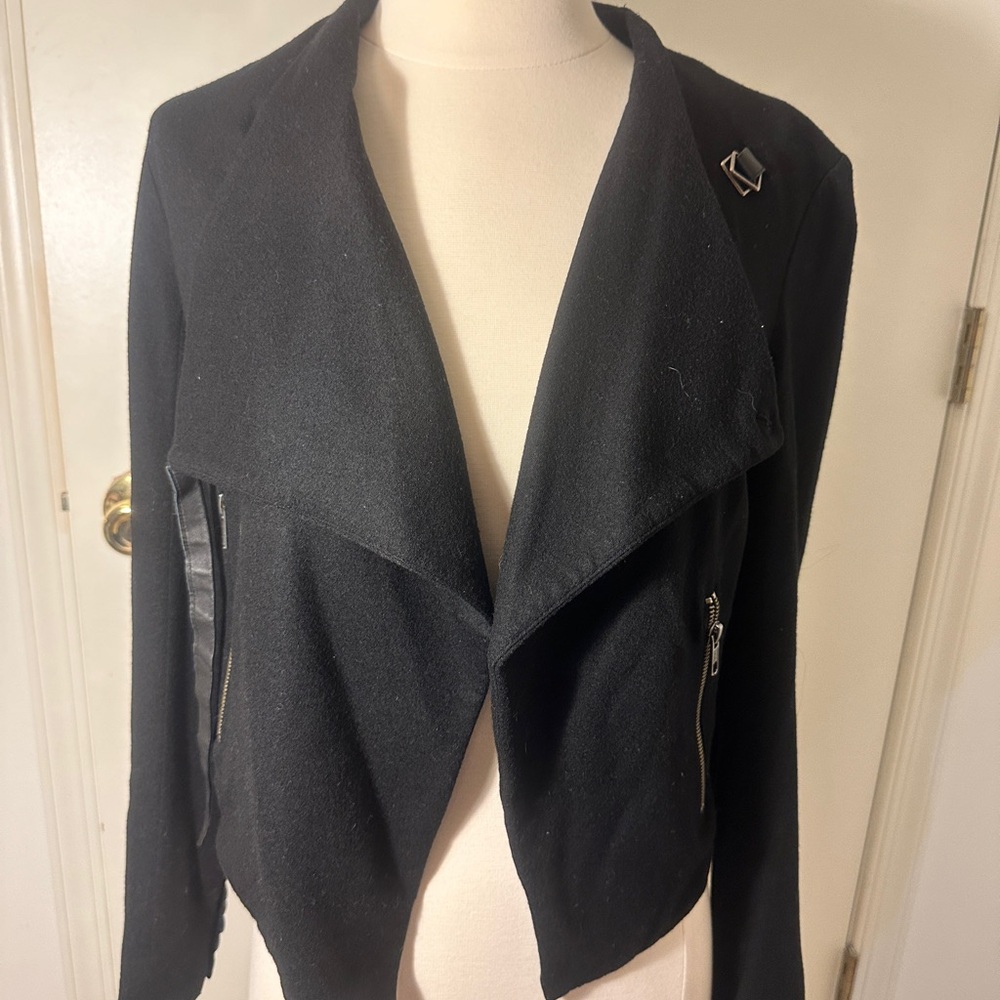 Helmut Lang Black jacket with Draped Front